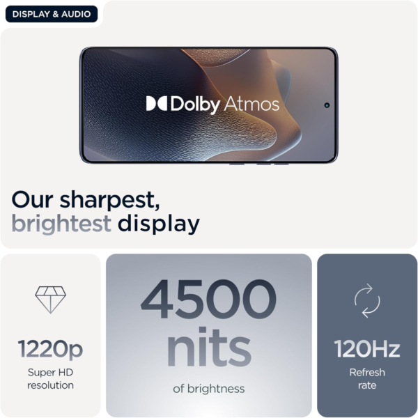 MOTOROLA Edge 60 Fusion 5G, 12GB RAM Boost, 256 GB ROM, AI powered Sony Lytia camera, IP69, MTK Dimensity 7300, 6.7" pOLED Quad Curve Display 120Hz, PANTONE Slipstream
