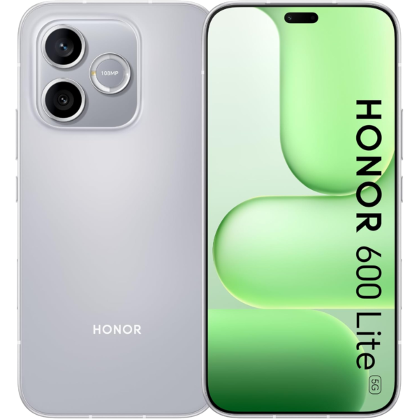 HONOR 600 Lite 5G Smartphone, 8GB RAM + 256GB Storage, 6.6” 120Hz AMOLED Display, 108MP AI Camera with Camera Button, Metal Frame, IP66 Water Resistant, Velvet Grey (UAE Type Approved)