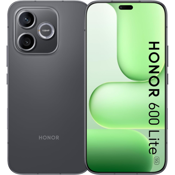 HONOR 600 Lite 5G Smartphone, 8GB RAM + 256GB Storage, 6.6” 120Hz AMOLED Display, 108MP AI Camera with Camera Button, Metal Frame, IP66 Water Resistant, Velvet Grey (UAE Type Approved)