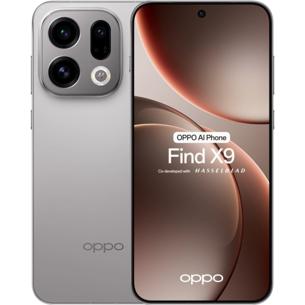 OPPO Find X9 5G 2025 (CPH2797) Dual SIM 512GB + 12GB RAM Android 16 Factory Unlocked Smartphone (Titanium Grey)